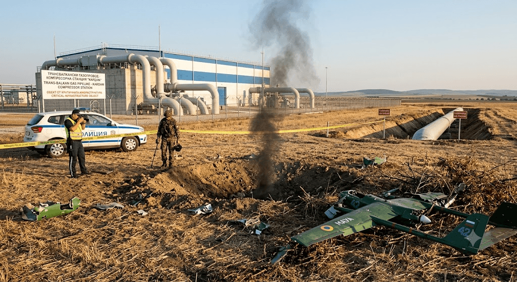 Explosion Near Vital Gas Pipeline: Suspected Ukrainian Drone Crashes in Bulgaria