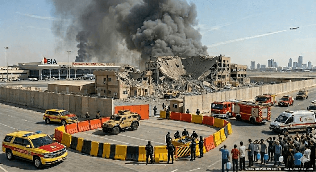 Smoke Plumes Rise Near Bahrain International Airport, Prompting Investigation