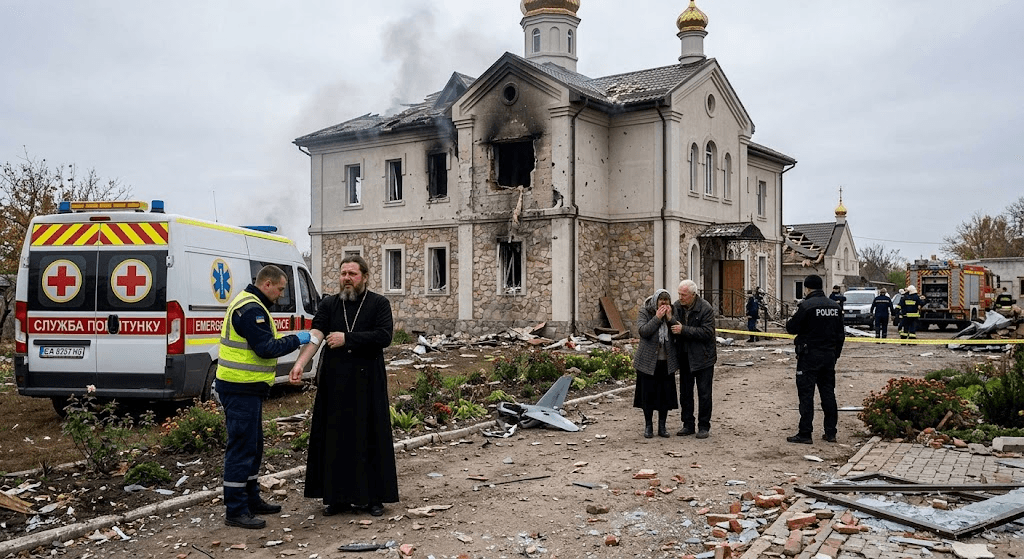 Tragedy in Kherson: Russian Drone Strike Hits Historic Ukrainian Monastery, Killing Clergy Member and Wounding Four