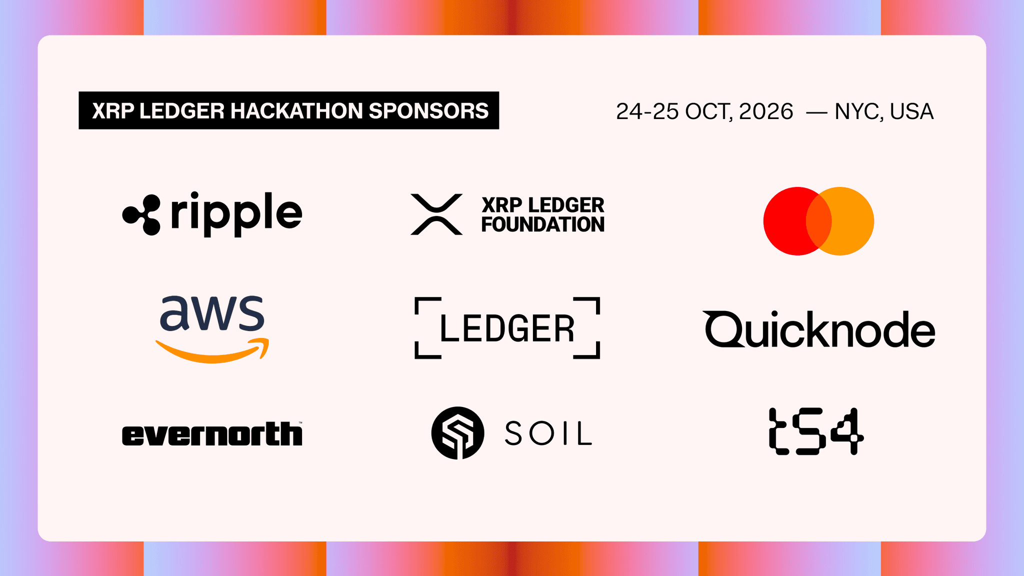 XRP LEDGER HACKATHON BRINGS BUILDERS TO NEW YORK WITH $10,000 IN BOUNTIES AND LEDGER DEVICES