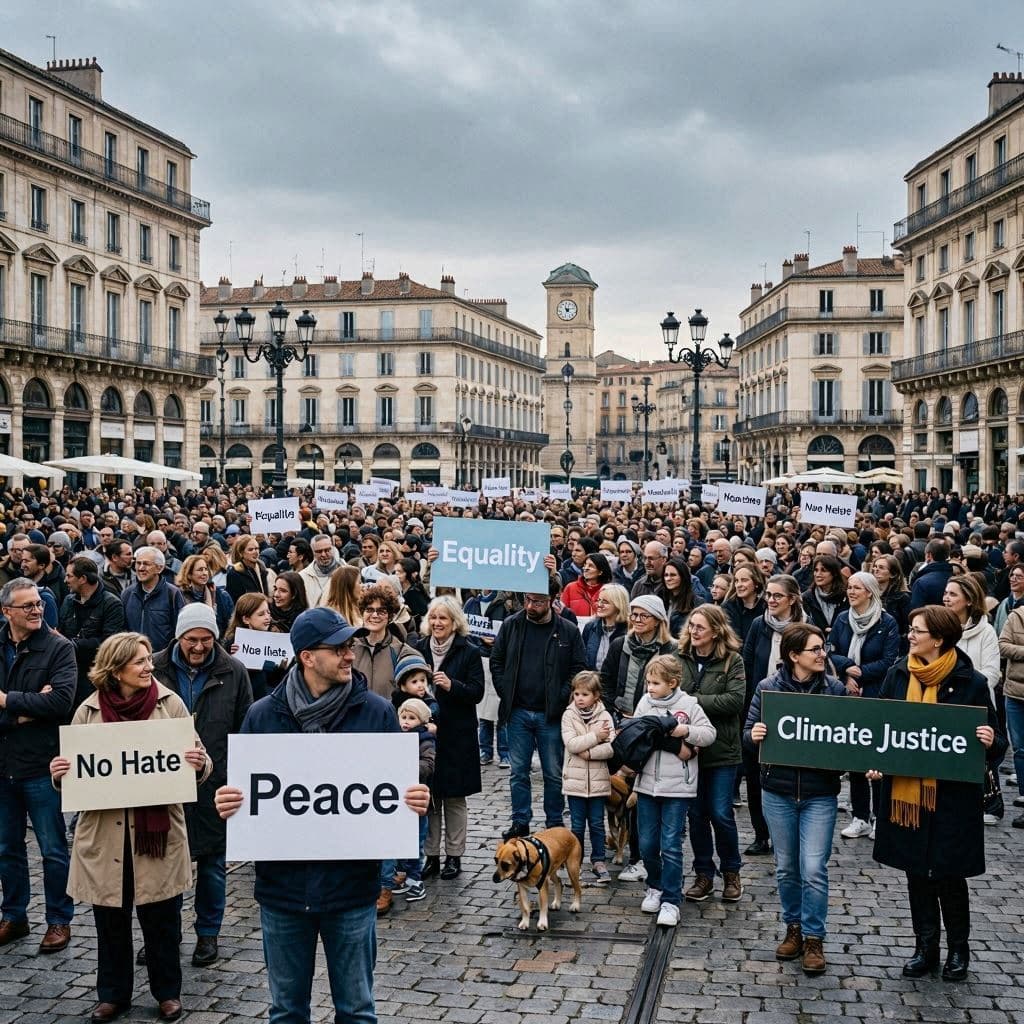 Unity in protest: Germans stand against far-right rhetoric. 