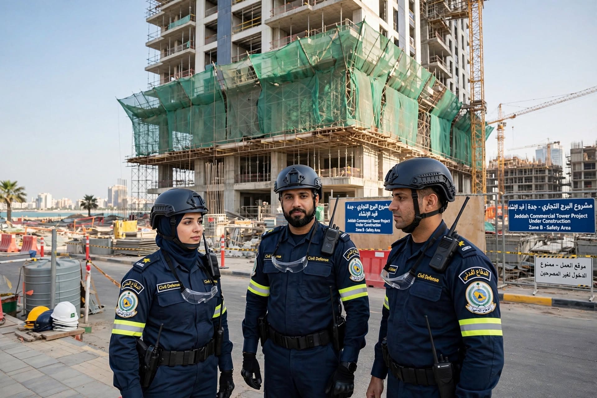 High-Rise Construction Incident: Scaffolding Collapse At Jeddah Commercial Site Leaves Three Workers Hospitalized