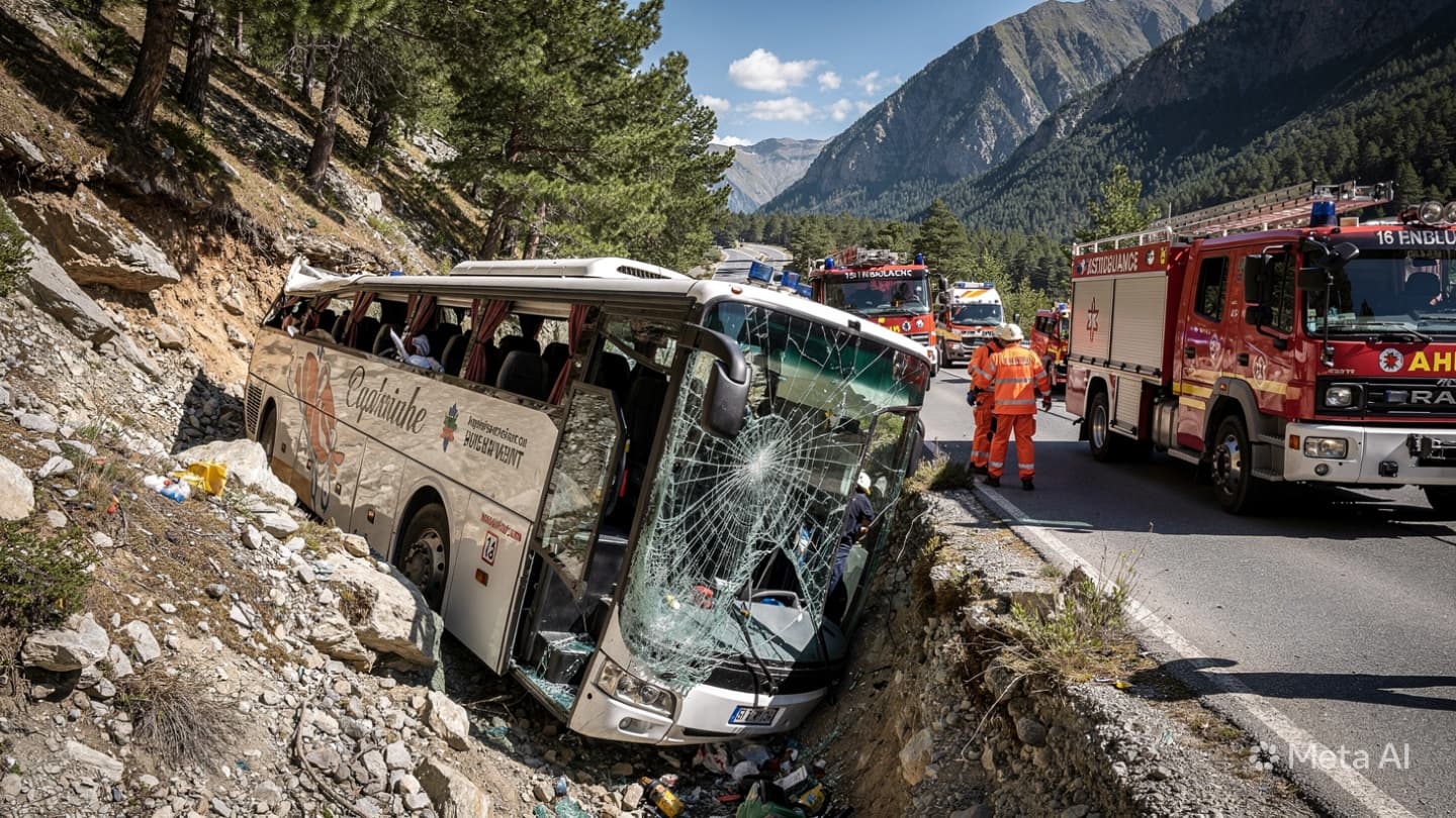Nagano Bus Crash: Six Passengers Hospitalized After Tourist Bus Overturns on Mountain Road Today