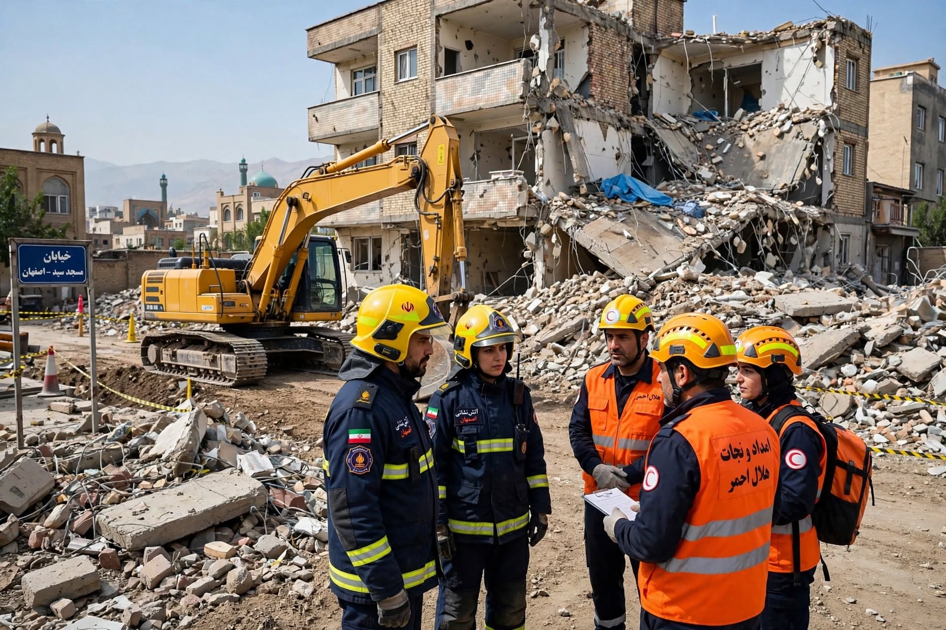Isfahan Construction Site Fatal Incident: Heavy Crane Failure Crushes And Kills Residential Laborer