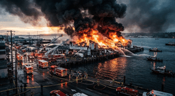 Massive Fire and Chemical Hazard Force Evacuations Along Newport Bayfront