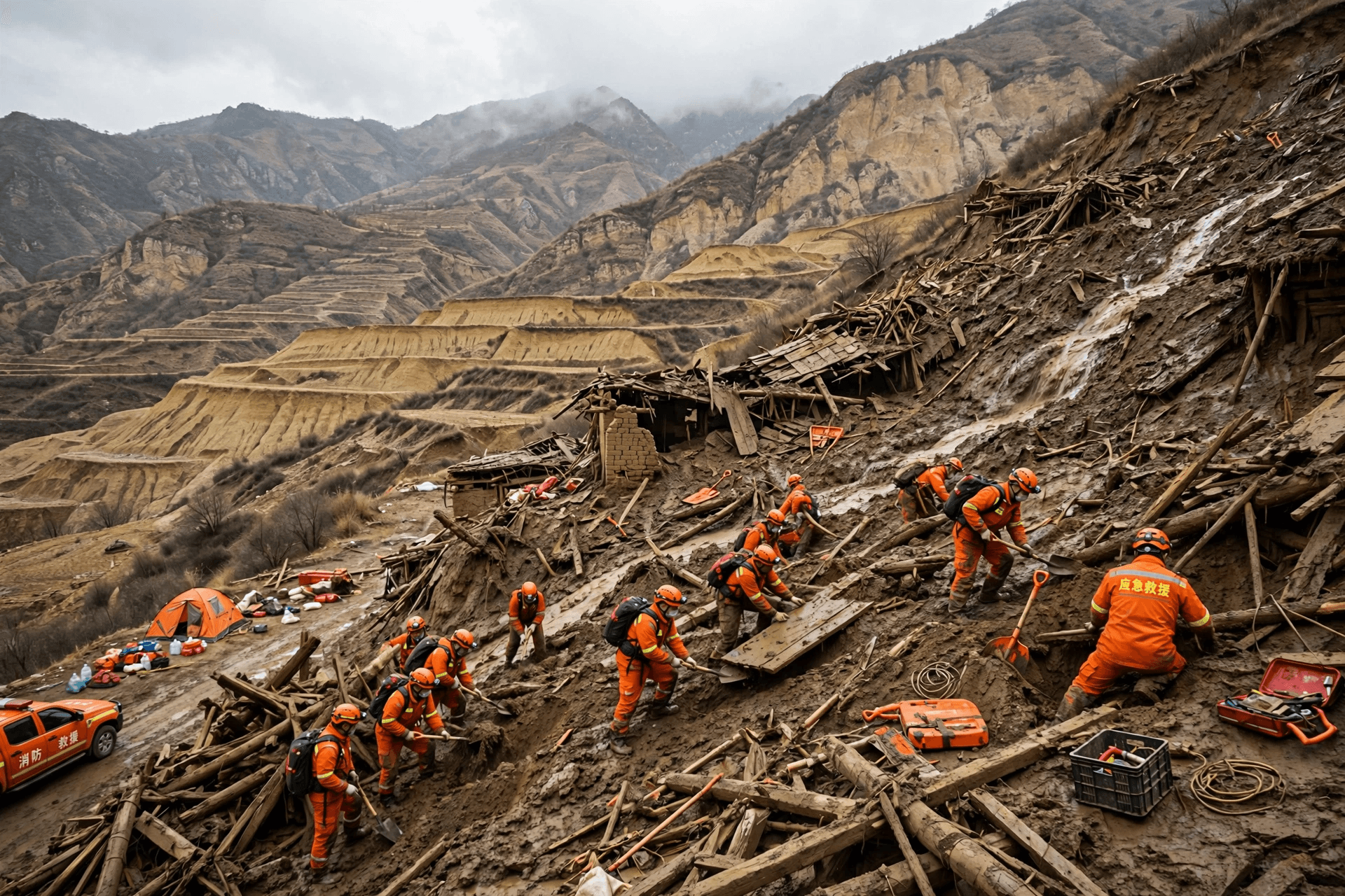 Gansu Landslide Disaster: Search Ends In Northwestern China As Death Toll Reaches Twenty-One Victims