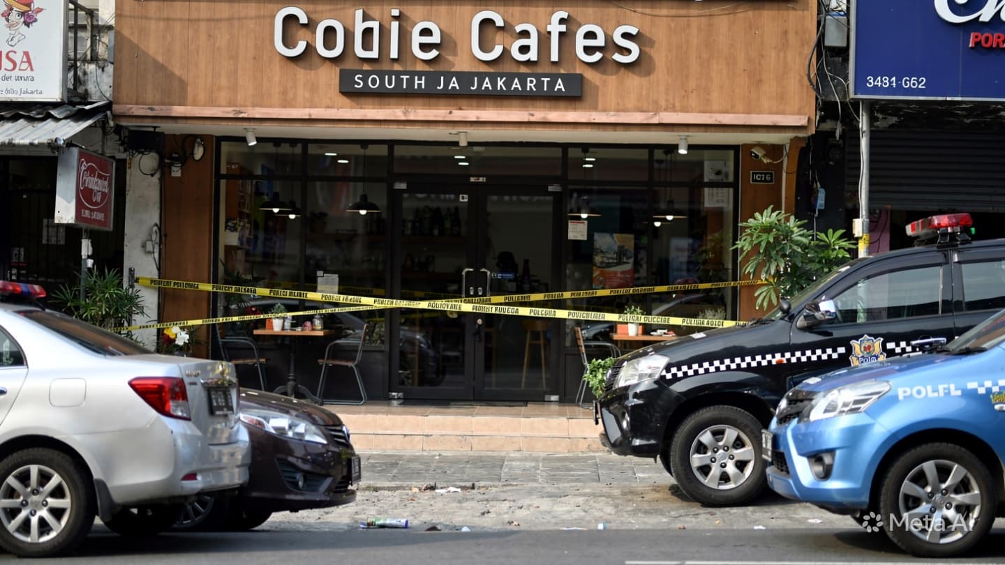Fatal Cafe Assault: Police Take Suspect Into Custody Following Violent Incident in Jakarta Today