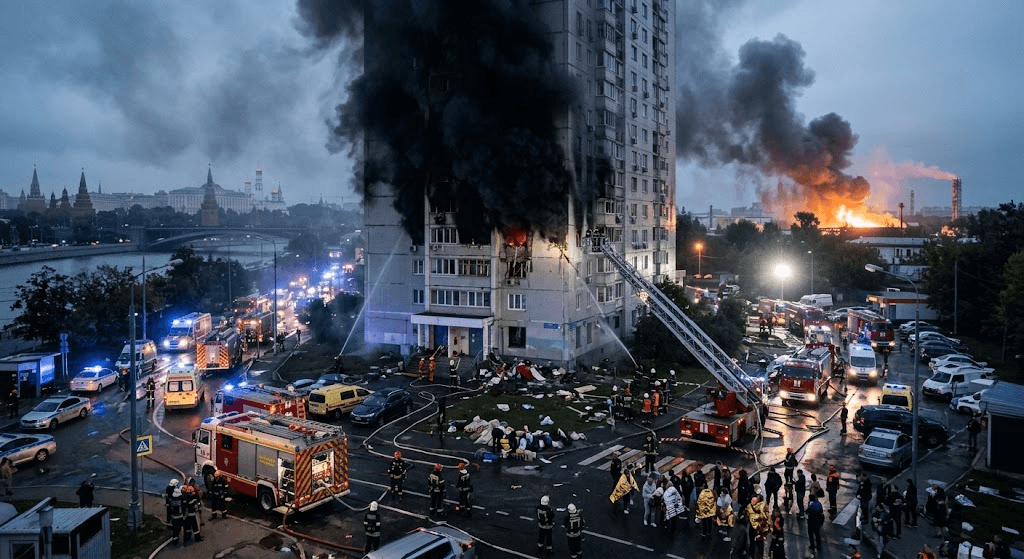 Moscow Under Fire: Deadly Mass Ukrainian Drone Strike Kills Two