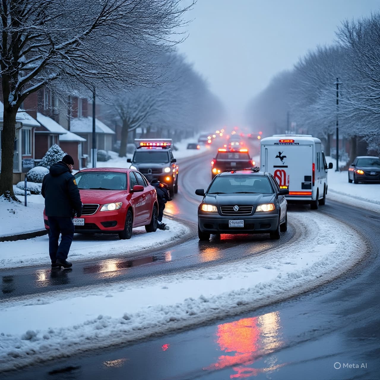 “Iced Roads, Fractured Journeys: School Coach and Bus Crash in Berkshire”