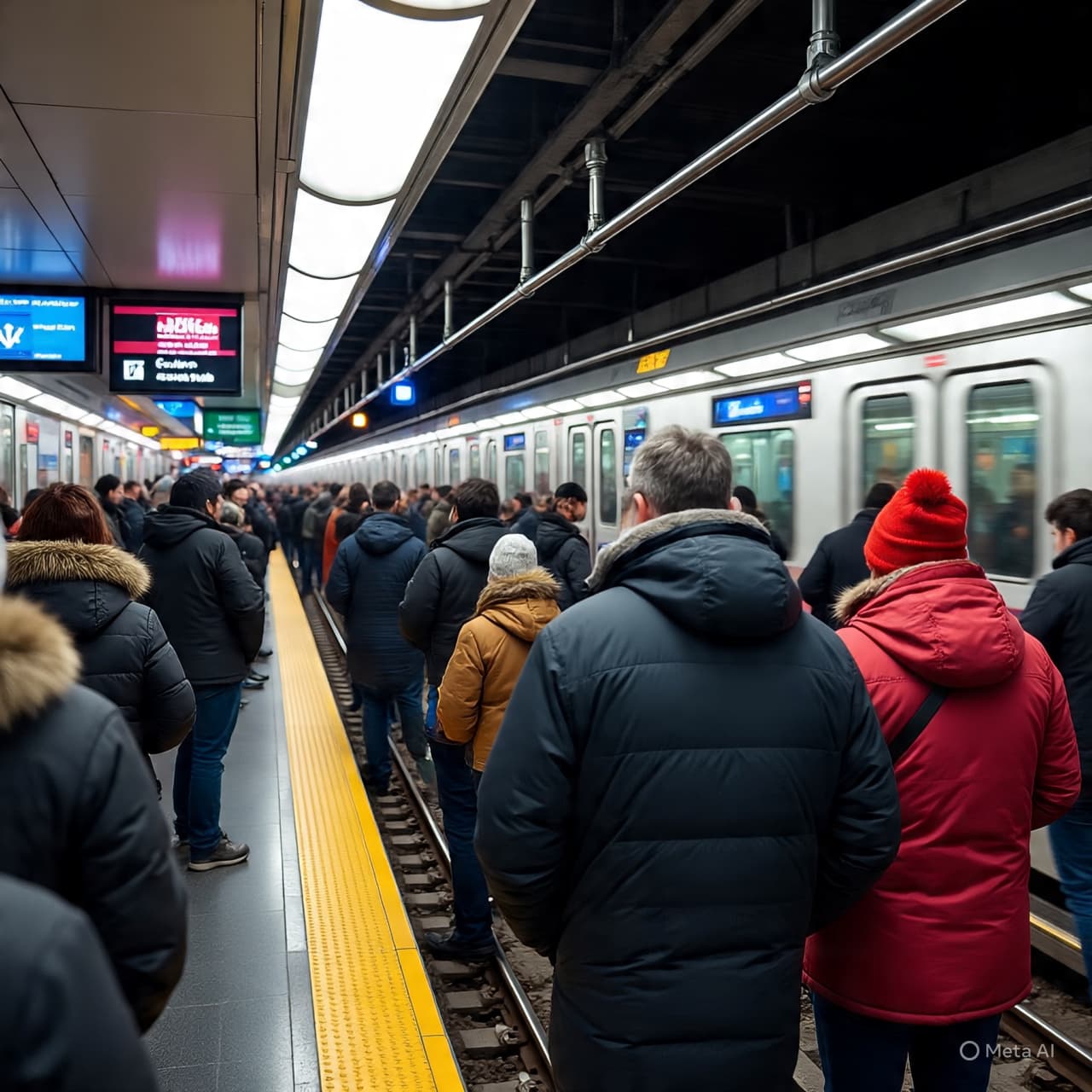 “When Snow Becomes Silence, and Silence Becomes Crowds: A Subway’s Struggle to Speak Again.”