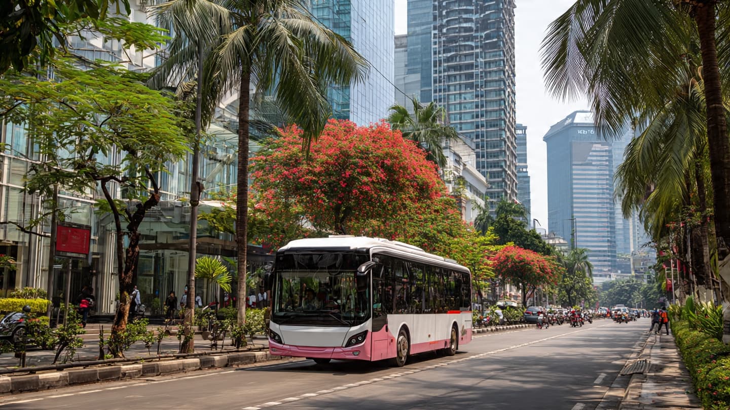 Beneath Indonesia's Growing Cities, Public Transport Searches for a Faster Rhythm Through Electric Mobility