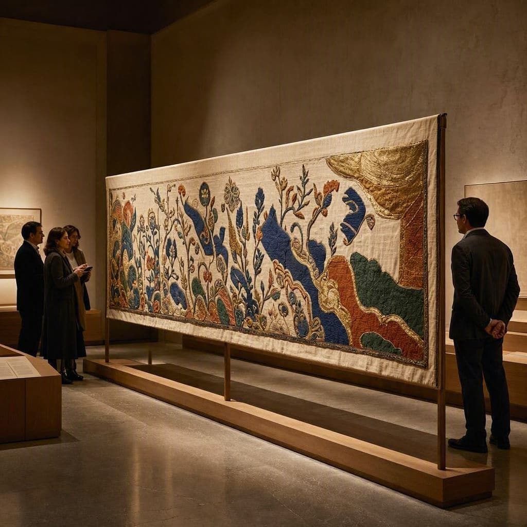 History is stitched together in a London gallery.