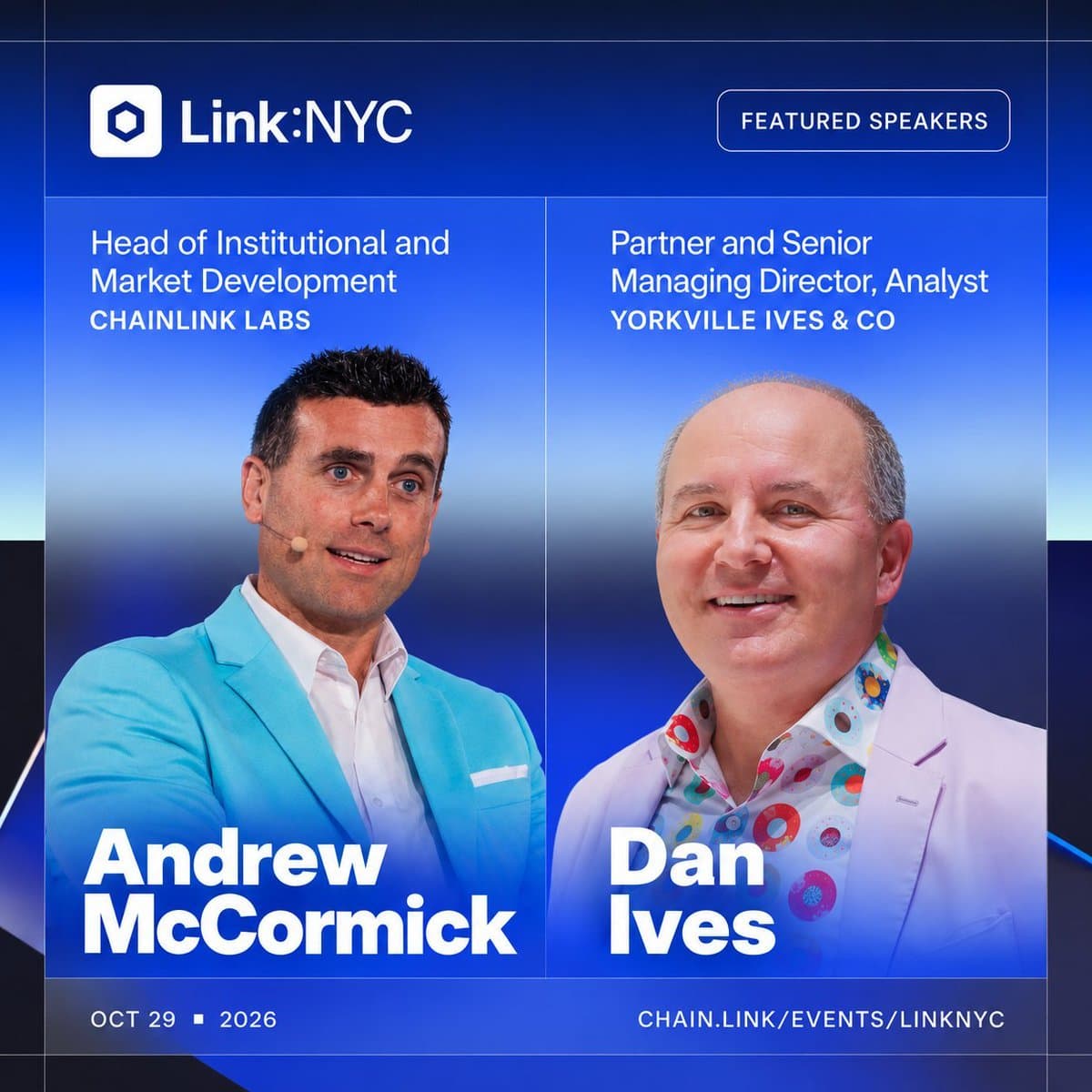 Chainlink’s Link:NYC Event Brings Wall Street and Blockchain Leaders Together as Institutional Adoption Accelerates