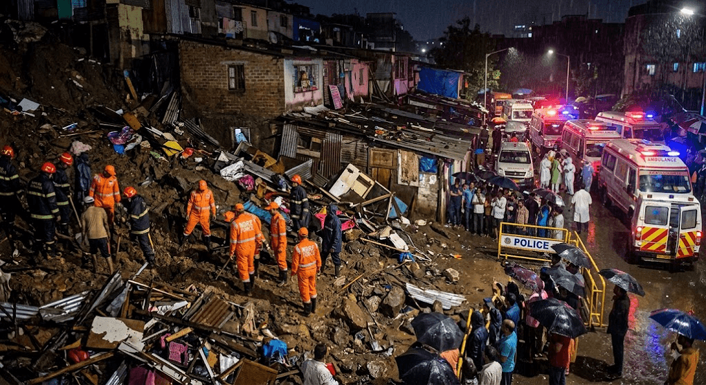 Tragedy in Mumbai: Devastating Landslide Kills 6 and Injures 4
