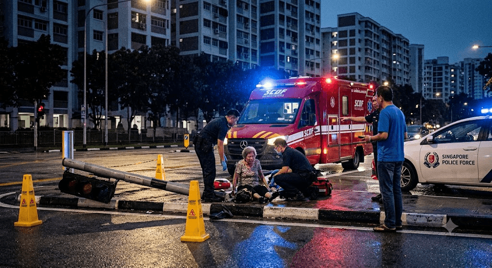 79-Year-Old Woman Hospitalized After Early Morning Hit-and-Run on Jalan Bukit Merah; Driver Assisting Police