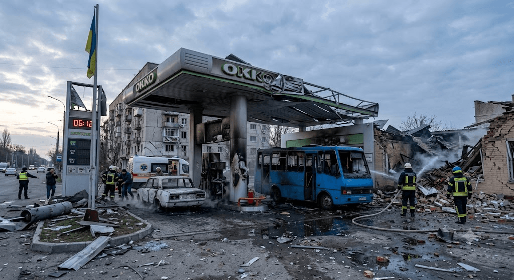 Odesa Missile Strike: 4 Dead, 7 Injured After Russian Ballistic Strike Hits Gas Station