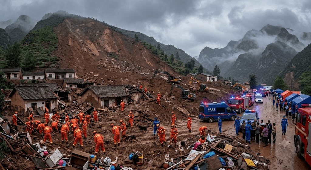 Disjointed Earth: At Least 16 Buried Under Massive Landslide in China