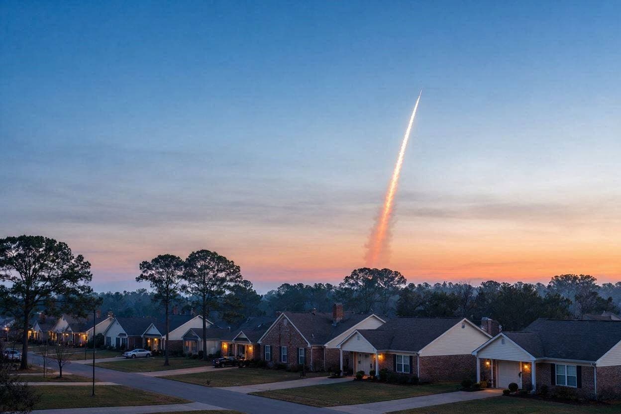 A Morning Streak of Fire Above the Carolina Sky