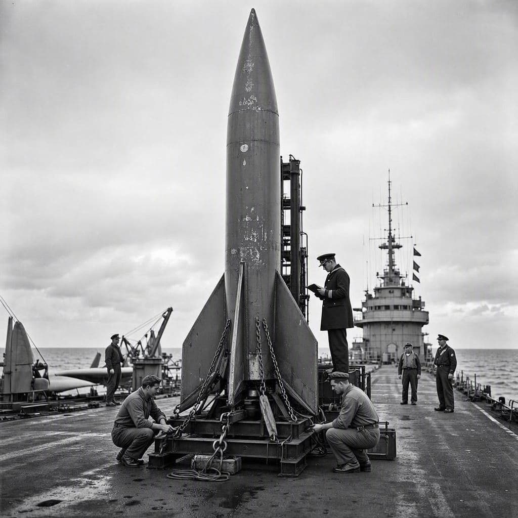 The First Rocket Launch from the Sea