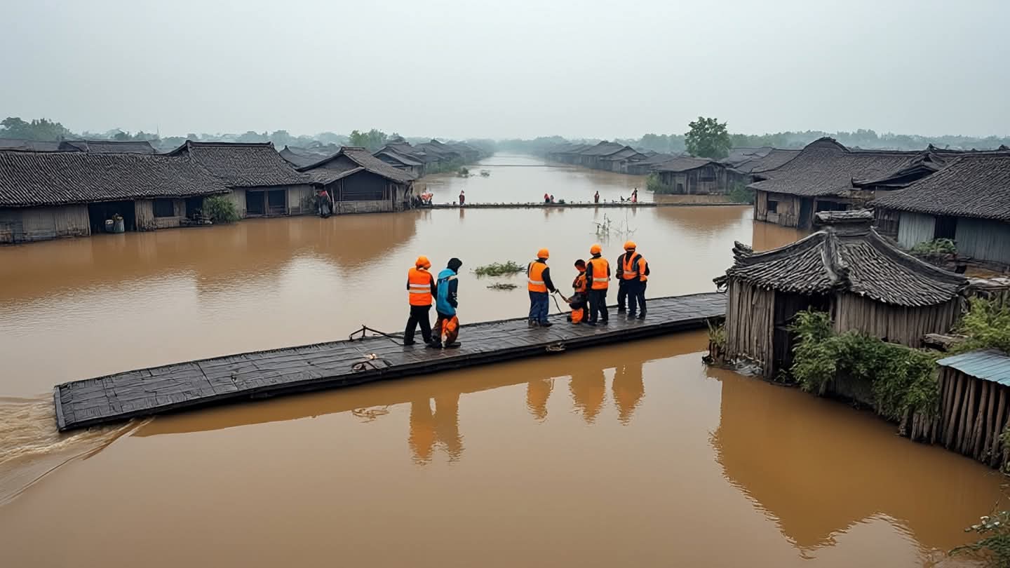 Amidst the Rain, a Motorized Bridge Becomes a Symbol of Care 