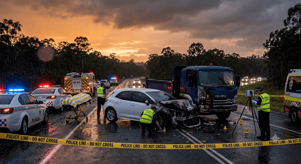 Tragedy in SE Queensland: 1 Dead, 2 Hospitalized After Chilling String of Crashes