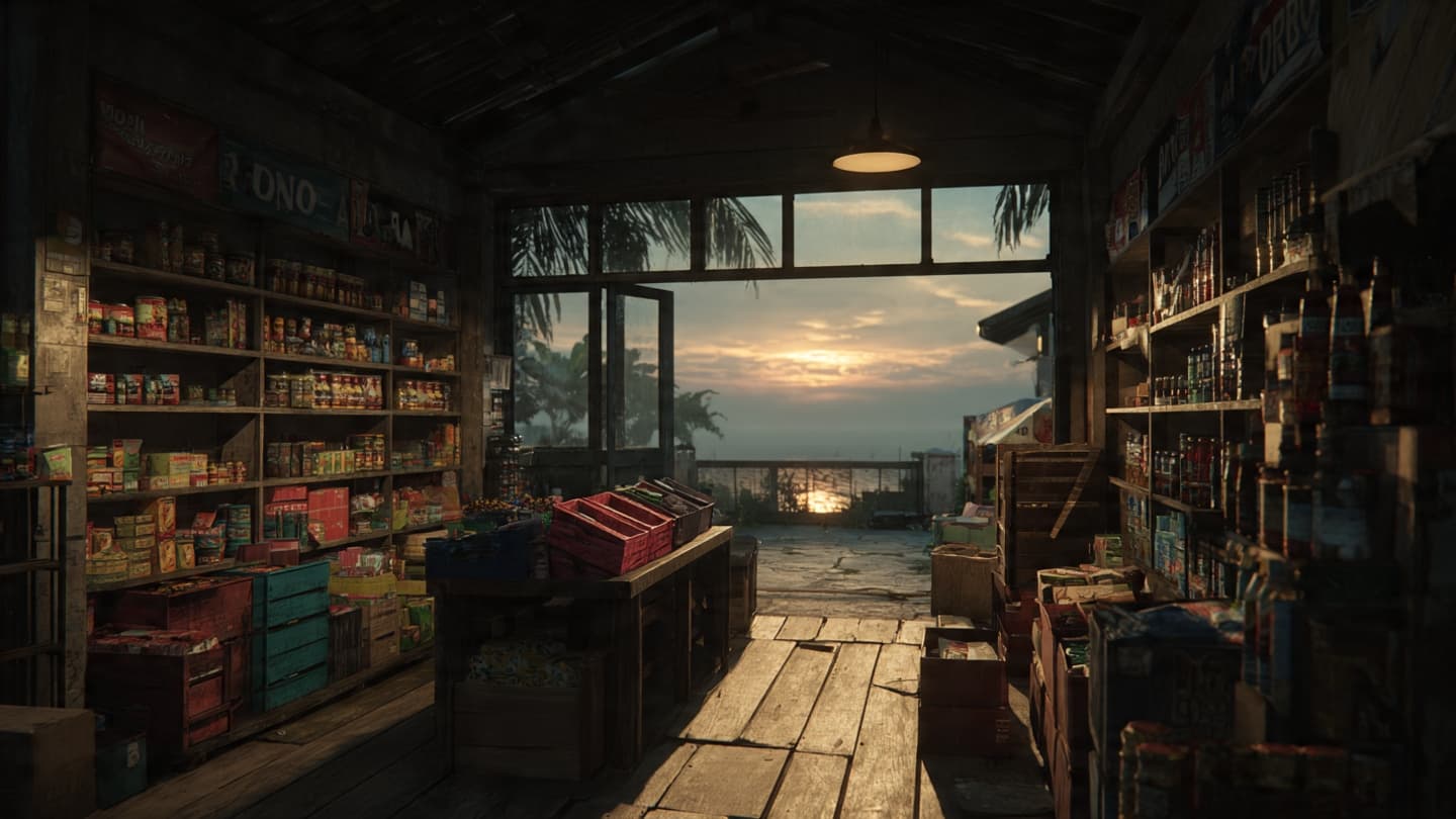 Where the Shadows Settle, an Evening Fracture Falls Softly on Paramaribo's Quiet Thresholds