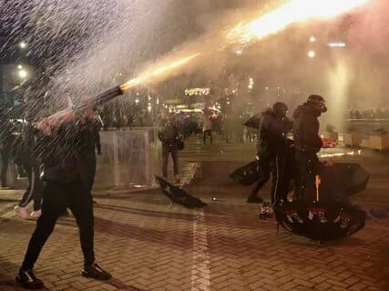 Protesters and police clash in Albania a day after MEPs visit