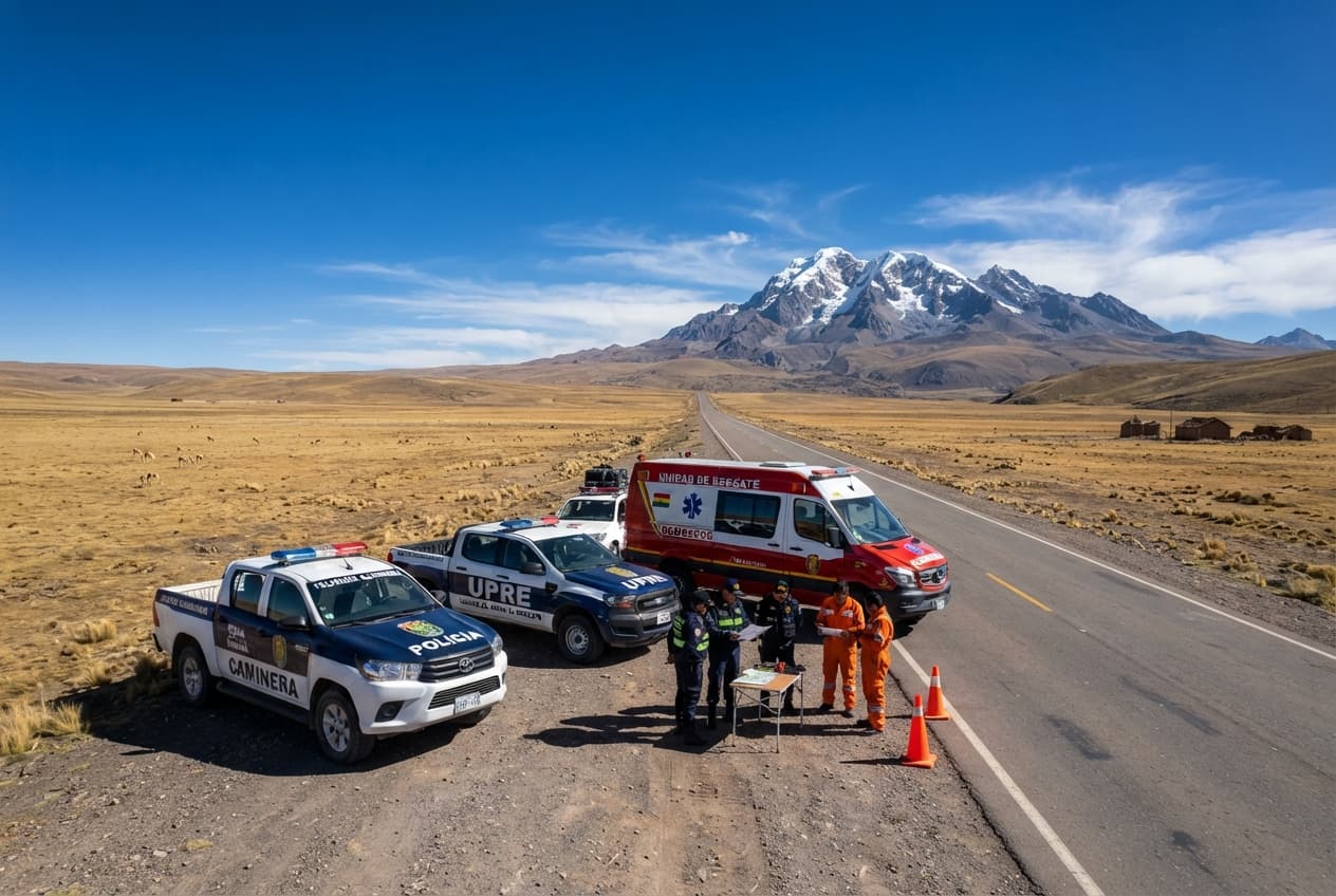 Highway Crash: Six Dead Following Altiplano Collision Involving Bus and Pickup Truck Highway Crash: Six Dead Following Altiplano Collision Involving Bus and Pickup Truck