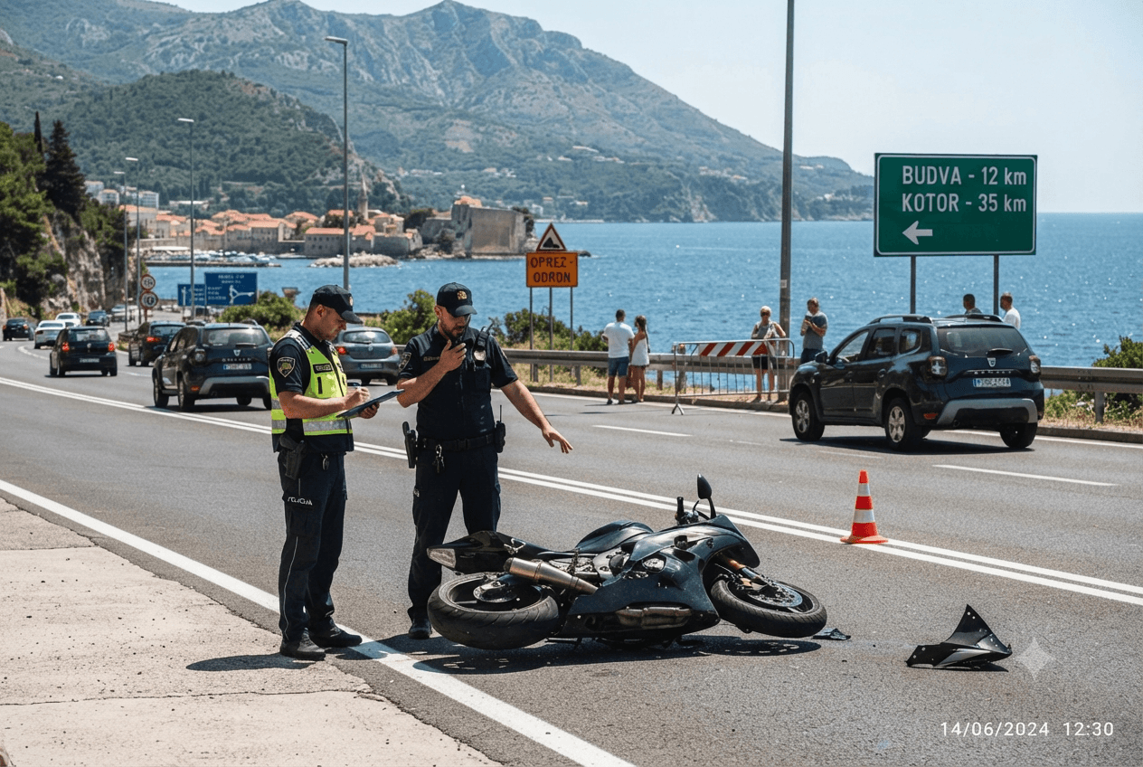 Budva Traffic Fatality: One Motorcyclist Killed In Violent Collision Near Popular Coastal Tourist Hub Budva Traffic Fatality: One Motorcyclist Killed In Violent Collision Near Popular Coastal Tourist Hub