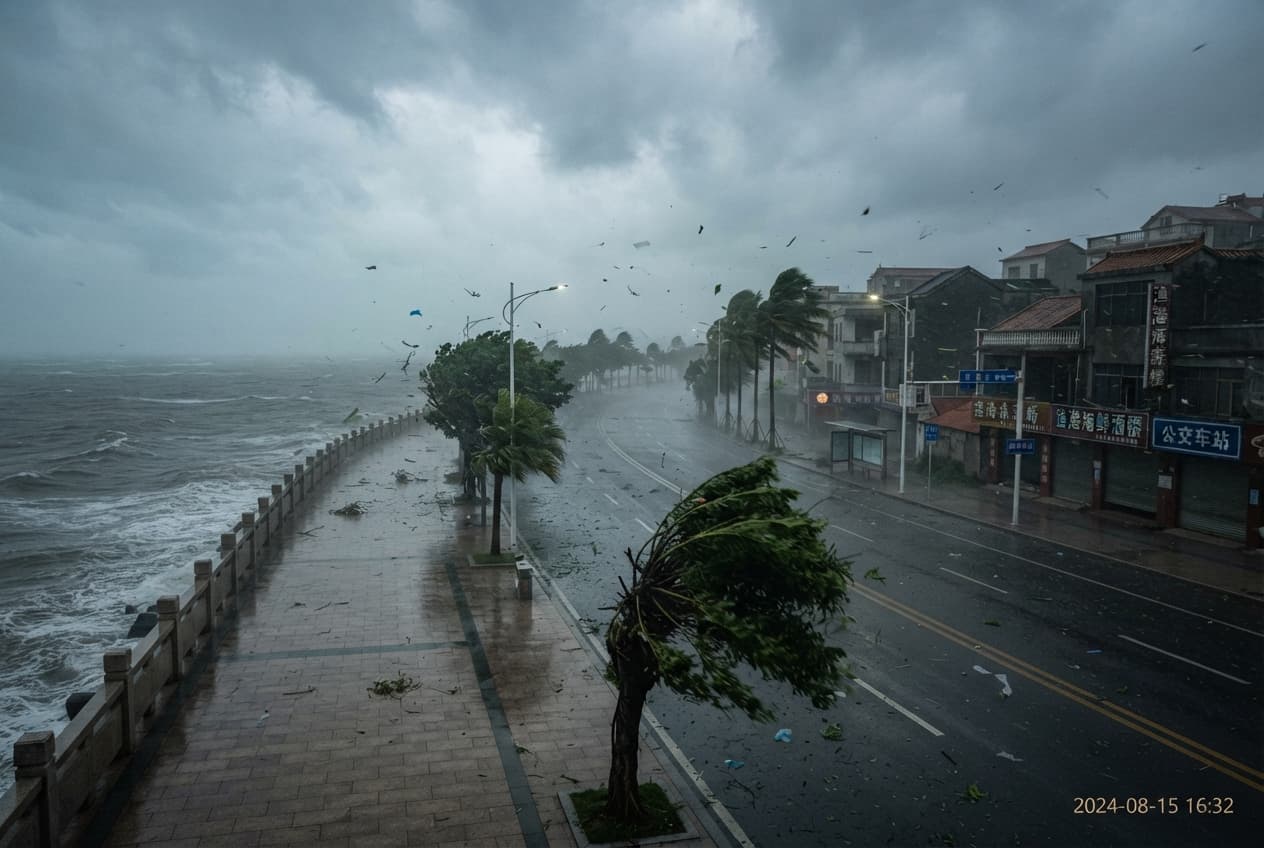 Typhoon Saudel Strikes: Severe Coastal Storm Batters Eastern China Causing Structural Collapses Typhoon Saudel Strikes: Severe Coastal Storm Batters Eastern China Causing Structural Collapses