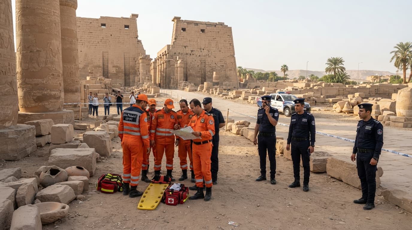 Structural Wall Collapse at Heritage Site: Restoration Worker Killed in Egypt Today Structural Wall Collapse at Heritage Site: Restoration Worker Killed in Egypt Today