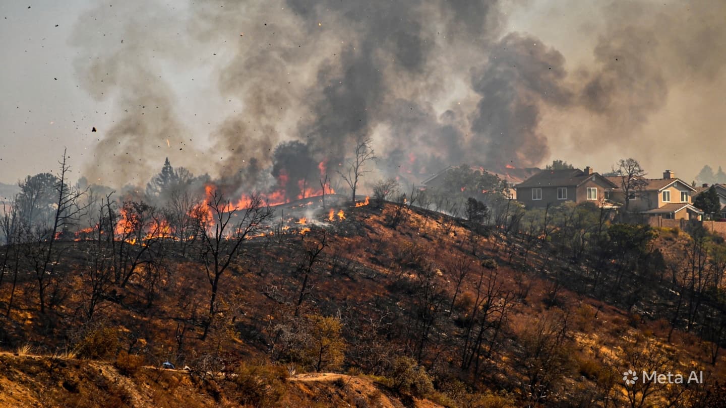 California Wildfire Crisis: Flames Threaten Residential Area as Two People Suffer Smoke-Related Injuries California Wildfire Crisis: Flames Threaten Residential Area as Two People Suffer Smoke-Related Injuries