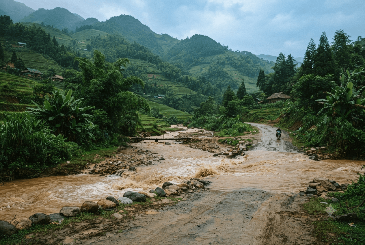 Fatal Flood Incident: Two Dead After Motorcycle Swept Away By Rapid Waters In Yen Bai Fatal Flood Incident: Two Dead After Motorcycle Swept Away By Rapid Waters In Yen Bai