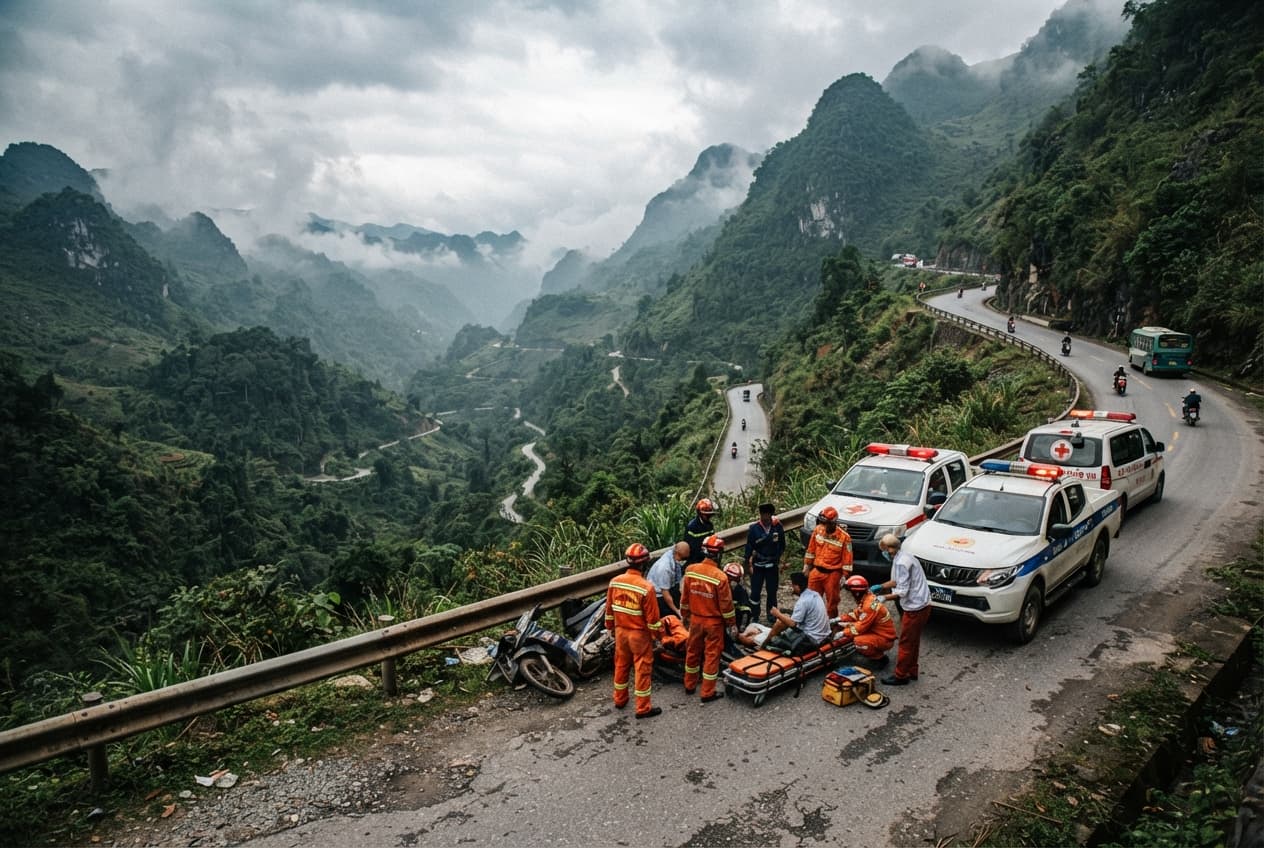 Fatal Bus Crash: Ha Giang Mountain Pass Tragedy Claims Four Lives After Vehicle Plunge Fatal Bus Crash: Ha Giang Mountain Pass Tragedy Claims Four Lives After Vehicle Plunge