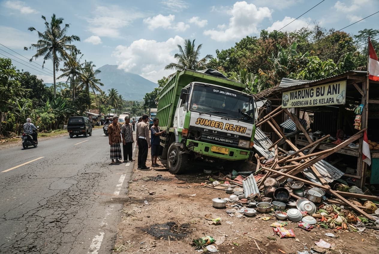 Commercial Zone Collision: Truck Crash Leaves Two Shoppers Dead at East Java Market Commercial Zone Collision: Truck Crash Leaves Two Shoppers Dead at East Java Market