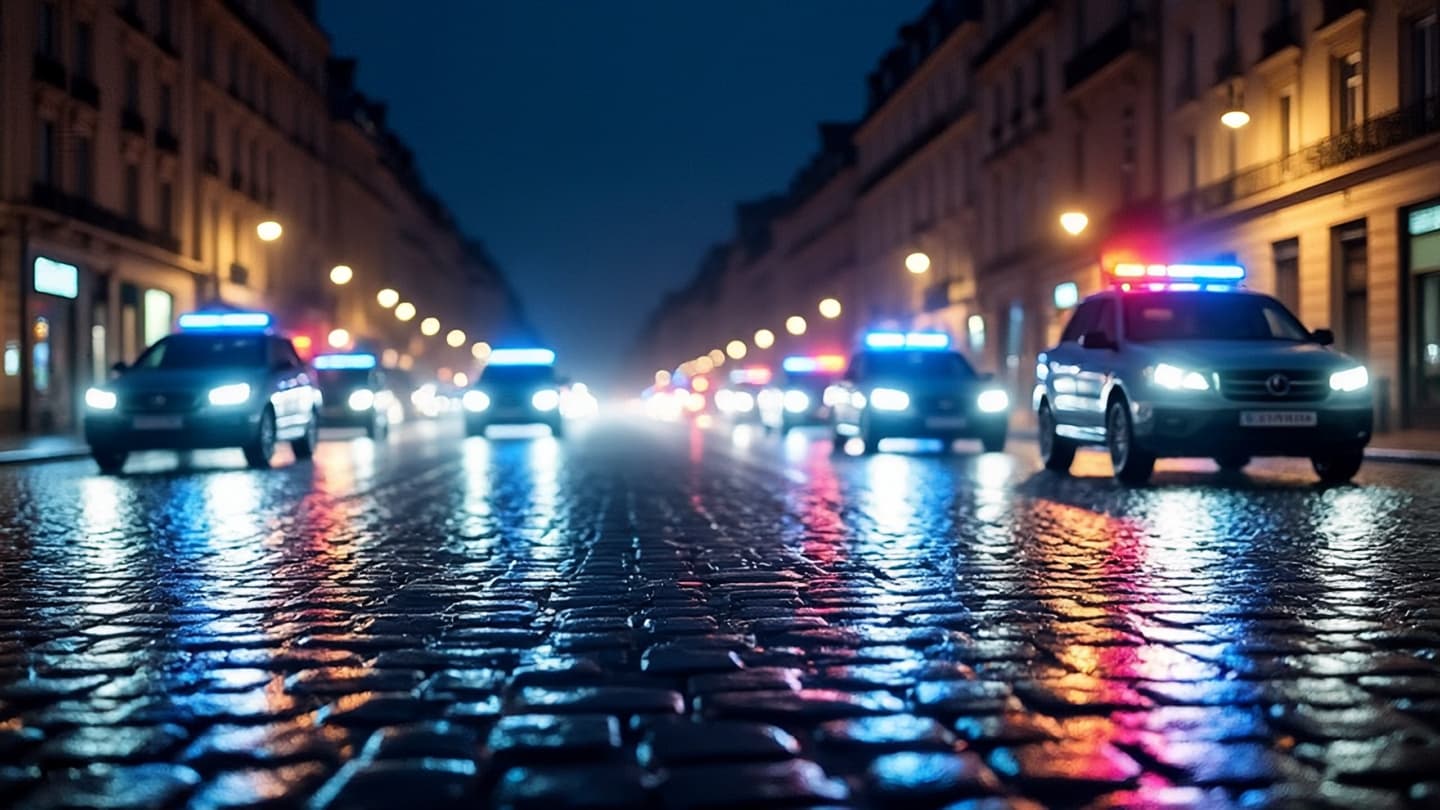 When the Iron Presence of Authority Meets the Restless Energy of a Parisian Spring Night When the Iron Presence of Authority Meets the Restless Energy of a Parisian Spring Night