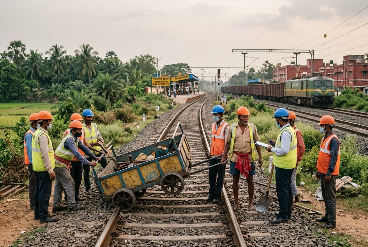 Eastern India Track Derailment Kills Two Workers, Maintenance Crew Safety Under Scrutiny Now Eastern India Track Derailment Kills Two Workers, Maintenance Crew Safety Under Scrutiny Now