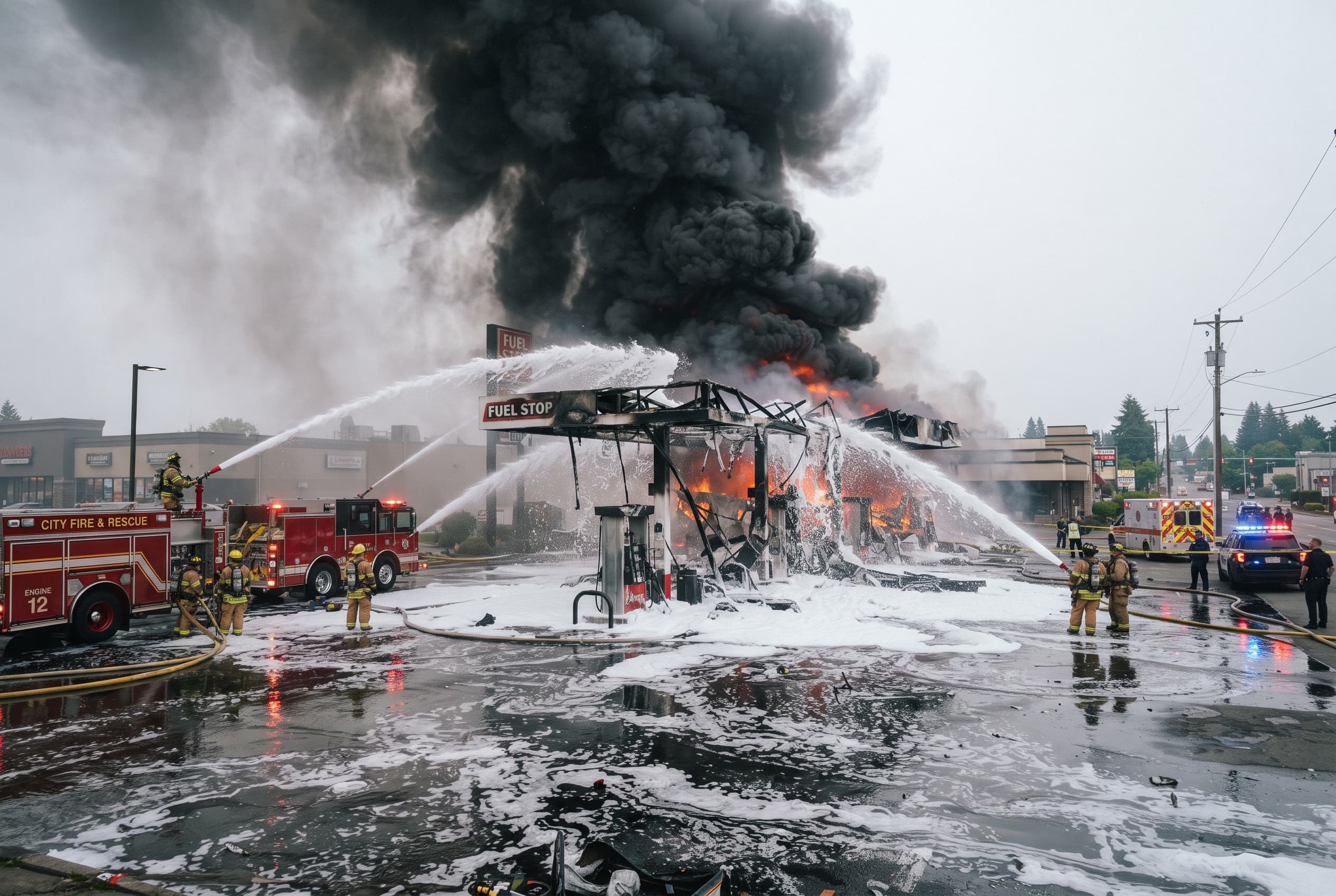 Hazardous Air Raid Impact: Khmelnytskyi Fuel Station Explosion Leaves Two Hospitalized With Burns Hazardous Air Raid Impact: Khmelnytskyi Fuel Station Explosion Leaves Two Hospitalized With Burns