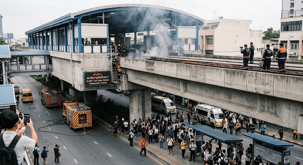 Tao Poon Station Blitz: Fire Sparks Commuter Chaos on Bangkok’s MRT Line Tao Poon Station Blitz: Fire Sparks Commuter Chaos on Bangkok’s MRT Line