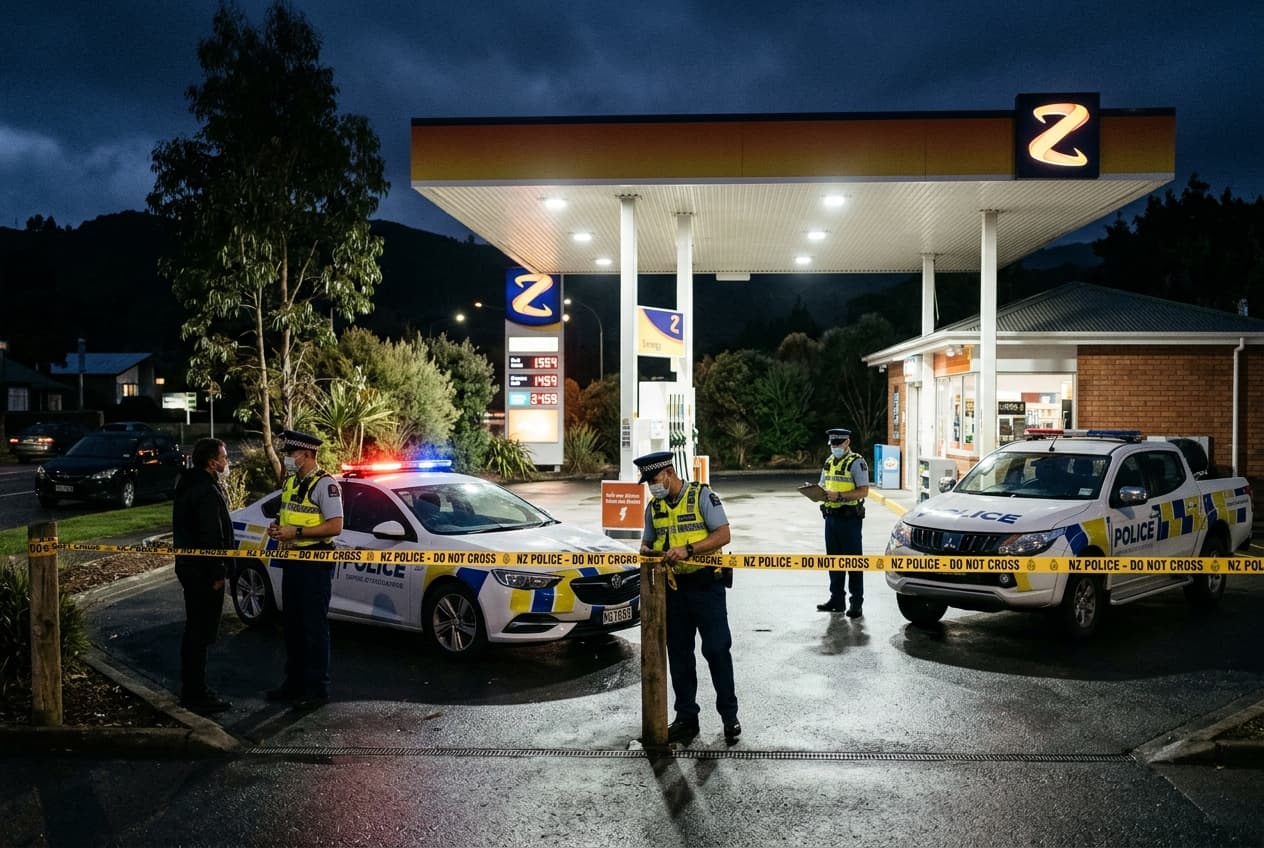 Worker Killed At Service Station After Alleged Deliberate Collision, Police Detain Suspect In Wellington Worker Killed At Service Station After Alleged Deliberate Collision, Police Detain Suspect In Wellington