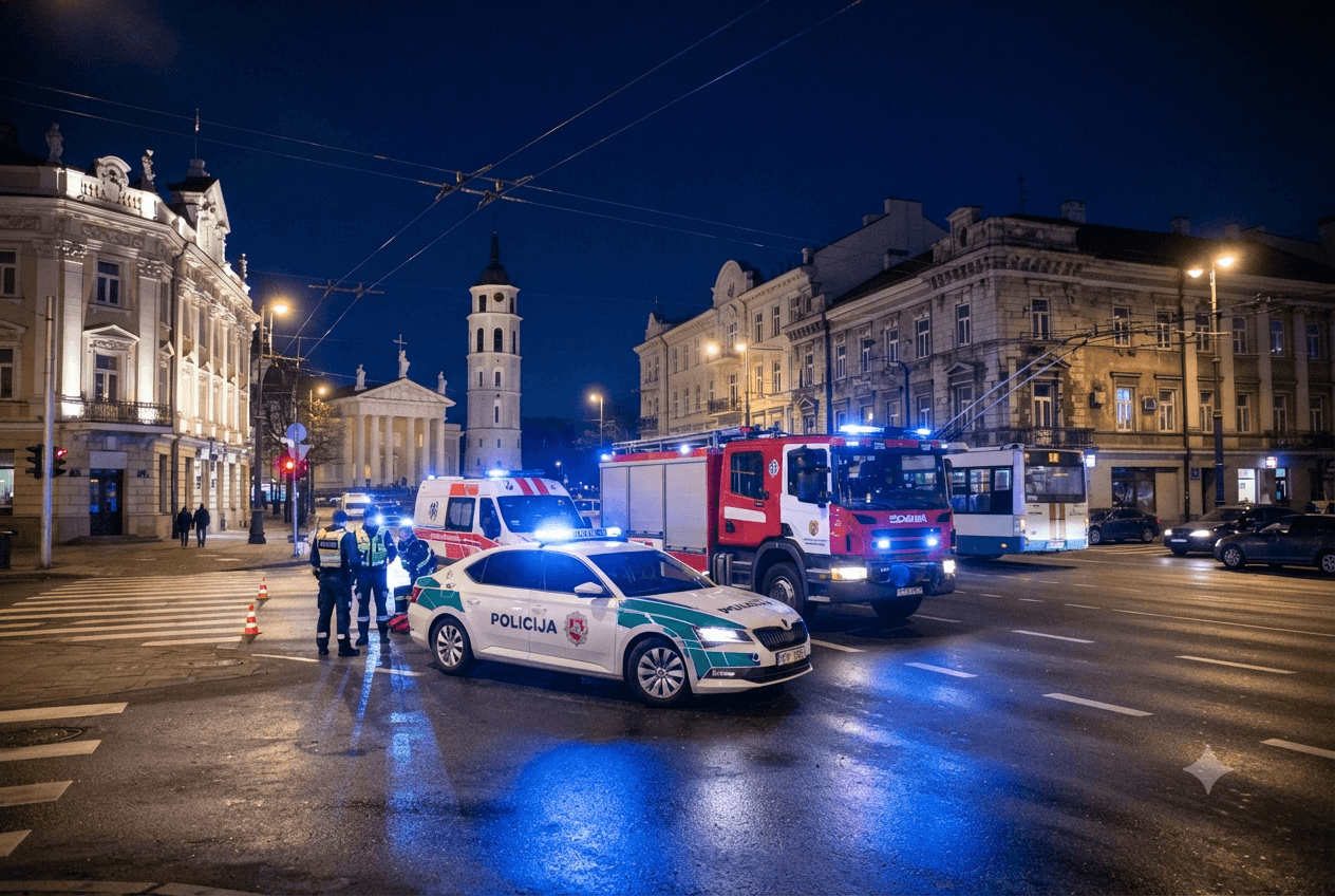 High-Speed Pursuit Ends in Tragedy: Two Dead After Violent Collision on Lithuanian City Streets High-Speed Pursuit Ends in Tragedy: Two Dead After Violent Collision on Lithuanian City Streets