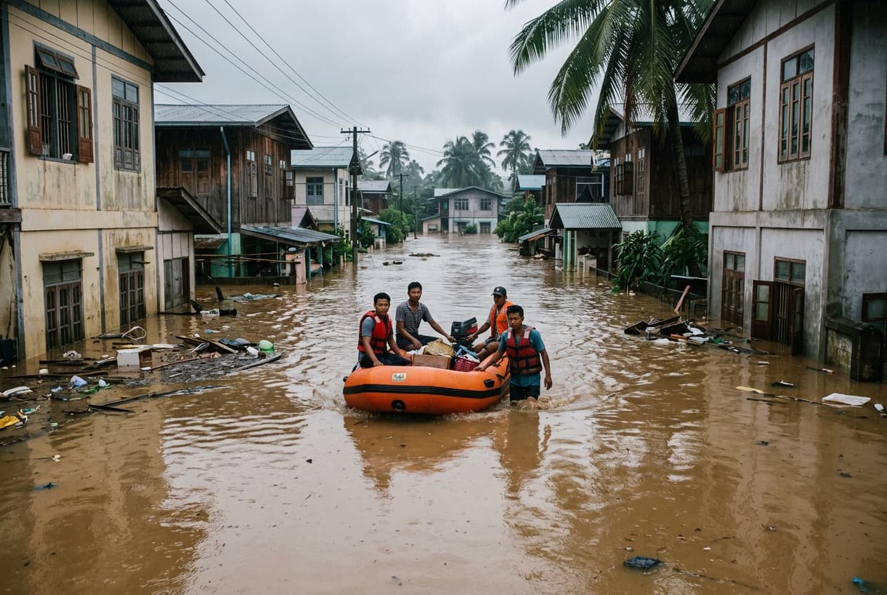 Monsoon Deluge Hits Bago: Four Confirmed Dead as Heavy Rain Floods Low-Lying Neighborhoods Monsoon Deluge Hits Bago: Four Confirmed Dead as Heavy Rain Floods Low-Lying Neighborhoods