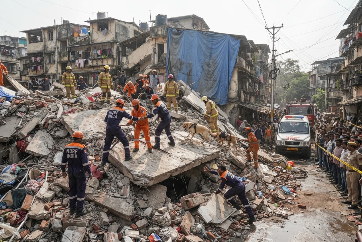Structural Collapse Disaster: Mumbai Residential Building Crumbles Leaving Four People Confirmed Dead Structural Collapse Disaster: Mumbai Residential Building Crumbles Leaving Four People Confirmed Dead