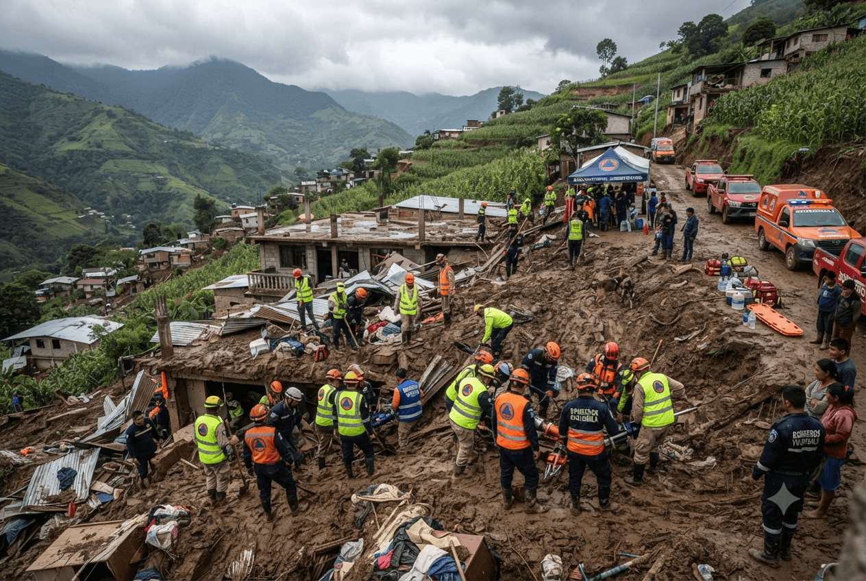 Fatal Mudflow in Guatemala: Volcanic Eruption Triggers Massive Landslides in Lowland Communities This Friday Fatal Mudflow in Guatemala: Volcanic Eruption Triggers Massive Landslides in Lowland Communities This Friday