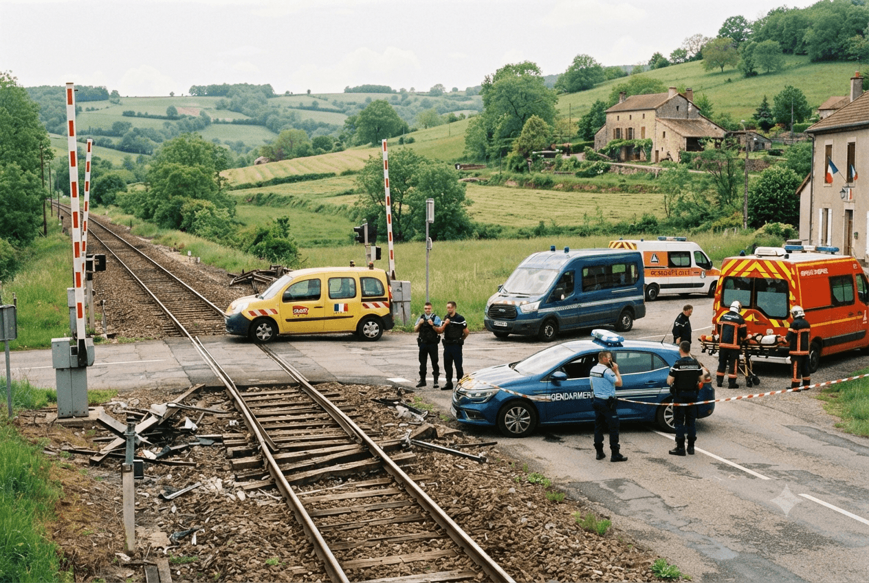 Railway Crossing Accident Near Lyon Kills One: High-Speed Train Line Disruption Paralyses Transport Network Railway Crossing Accident Near Lyon Kills One: High-Speed Train Line Disruption Paralyses Transport Network