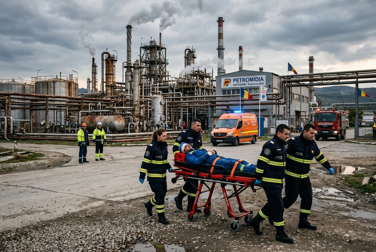 Explosion At Chemical Processing Plant Injures Four Workers, Emergency Crews Respond In Prahova County Explosion At Chemical Processing Plant Injures Four Workers, Emergency Crews Respond In Prahova County