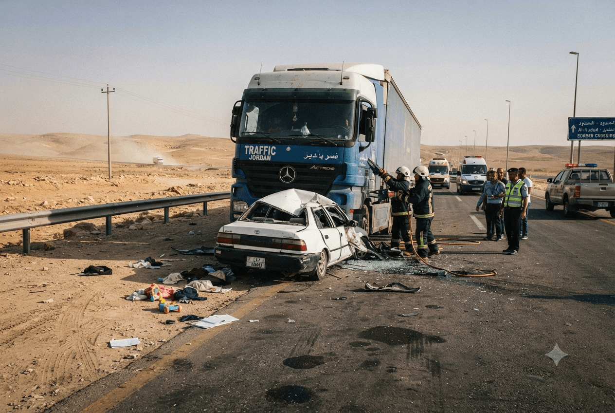 King Hussein Bridge Crash: Severe Traffic Collision Claims Two Lives Near Major Border Crossing King Hussein Bridge Crash: Severe Traffic Collision Claims Two Lives Near Major Border Crossing