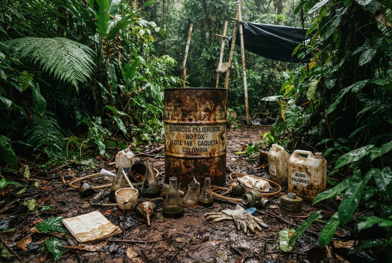 Illegal Cocaine Laboratory Accident Kills Three: Remote Forest Facility Catches Fire Illegal Cocaine Laboratory Accident Kills Three: Remote Forest Facility Catches Fire