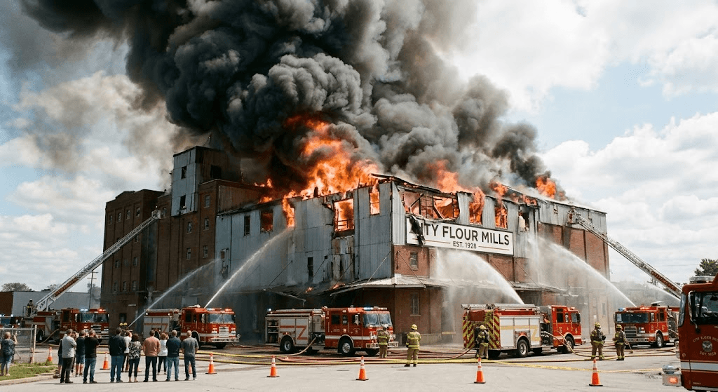 Devastating Inferno: Massive Fire Engulfs Nagaon’s Jyoti Flour Mill, Wiping Out Goods Worth Lakhs Devastating Inferno: Massive Fire Engulfs Nagaon’s Jyoti Flour Mill, Wiping Out Goods Worth Lakhs