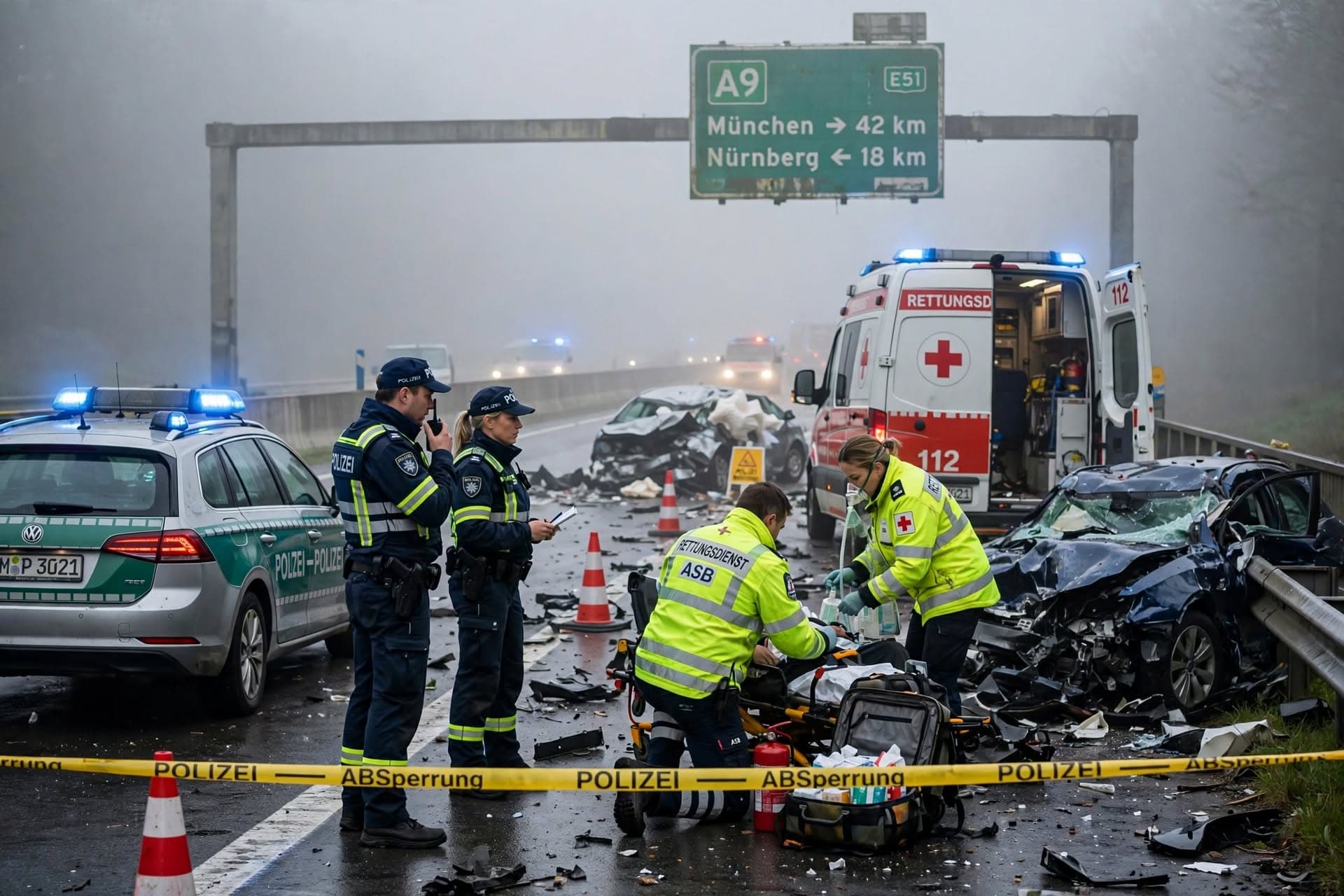 Dense Fog Causes Twenty Car Pileup On German Autobahn, Multiple Injured, Expressway Closed For Hours Dense Fog Causes Twenty Car Pileup On German Autobahn, Multiple Injured, Expressway Closed For Hours